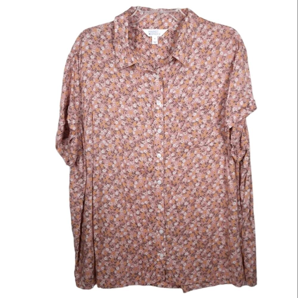 Market & Spruce Dainty Floral Button Down Shirt size 2X